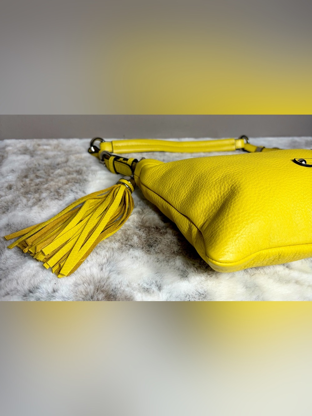 DANIER Leather Mini Bag w/Tassel - Picture 6 of 15